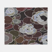 Floral Pattern Fleece Deken (Voorkant (Horizontaal))