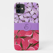 Floral Pattern, Flowers Patroon, Monogram Case-Mate iPhone Case (Achterkant)