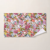 Floral Pattern Foliage Birds Butterflies Peony Bad Handdoek (Handdoek)