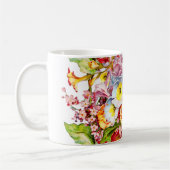  Floral Pattern  Girly White Primrose Koffiemok (Links)