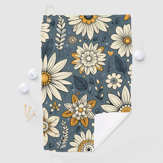  Floral Pattern Golfhanddoek (Insitu)