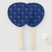 Floral Pattern Hand Fan Handwaaier (Voorkant en achterkant)