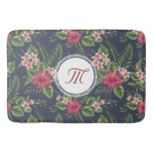Floral Pattern Hibiscus Monogram Bath Mat (Voorkant)