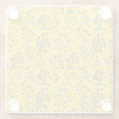 Floral Pattern in  delicate branches and buds Glazen Onderzetter (Achterkant)