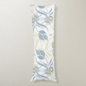 Floral Pattern in Slate Blue Lichaamskussen (Voorkant Verticaal)