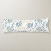 Floral Pattern in Slate Blue Lichaamskussen (Voorkant)