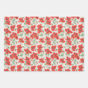  Floral Pattern Inpakpapier Vel