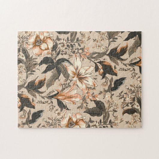  Floral Pattern Jigzaag Puzzle Legpuzzel (Horizontaal)