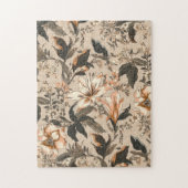  Floral Pattern Jigzaag Puzzle Legpuzzel (Verticaal)