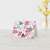 Floral Pattern Kaart (Gele Bloem)