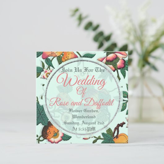 Floral Pattern Kaart (Staand voorkant)