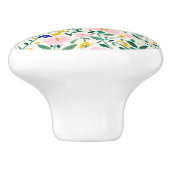 Floral Pattern Keramische Knop (Zijkant)