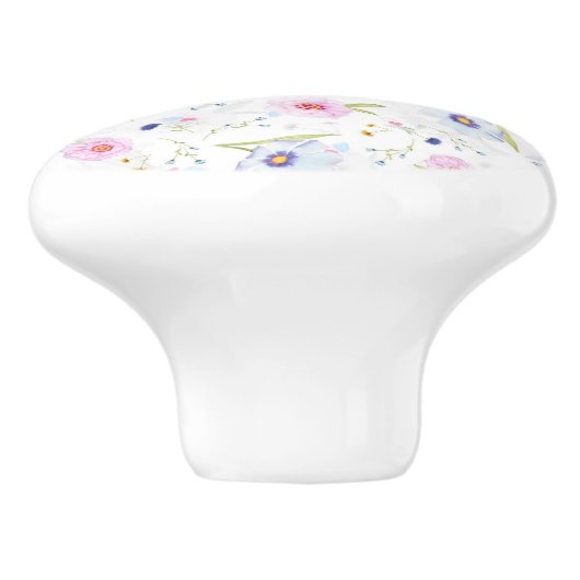  Floral Pattern Keramische Knop (Zijkant)