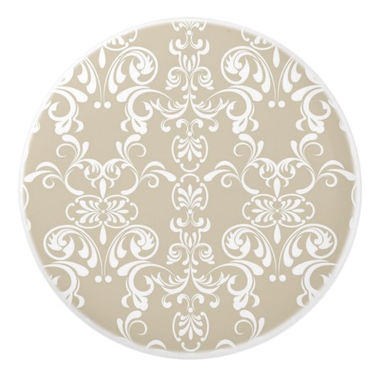 Floral Pattern Keramische Knop (Voorkant)