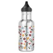 Floral Pattern, kleurrijke Waterverf, gepersonalis Waterfles (Rechts)