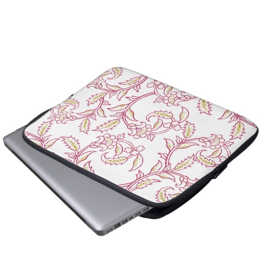 Floral Pattern Laptop Sleeve – Modern Aesthetic Pr (Voorkant onderkant)