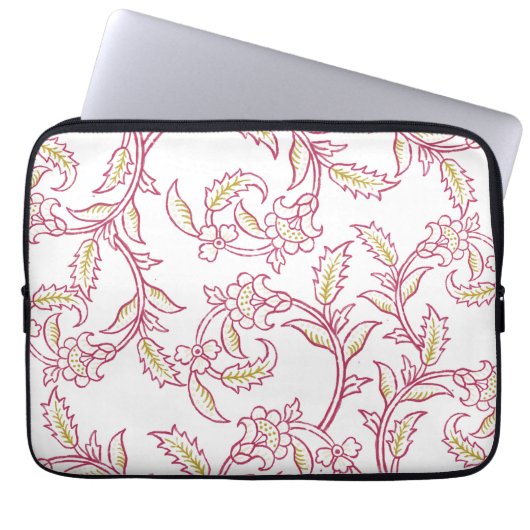 Floral Pattern Laptop Sleeve – Modern Aesthetic Pr (Voorkant)