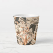 Floral Pattern Latte Mok (Voorkant)