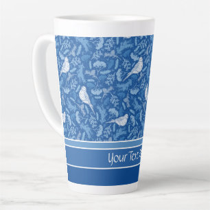 Floral Pattern Latte Mok