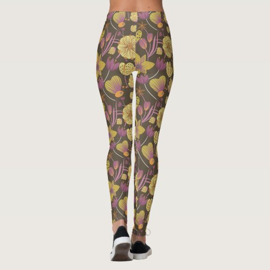  Floral Pattern Leggings (Achterkant)