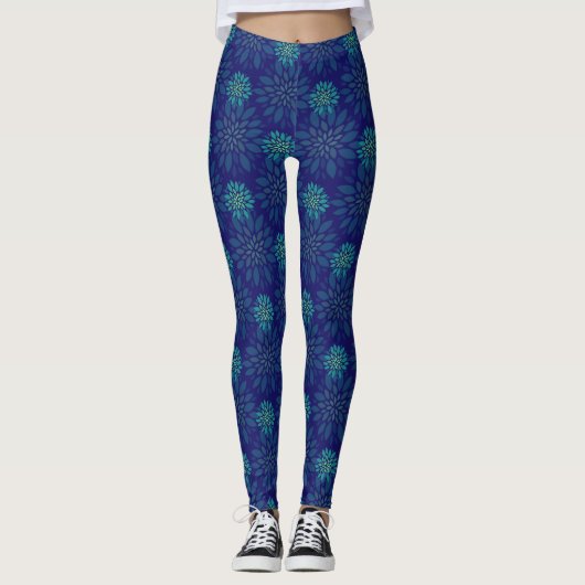 Floral Pattern-Leggings Leggings (Voorkant)