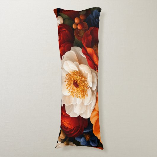 Floral Pattern Lichaamskussen (Voorkant Verticaal)