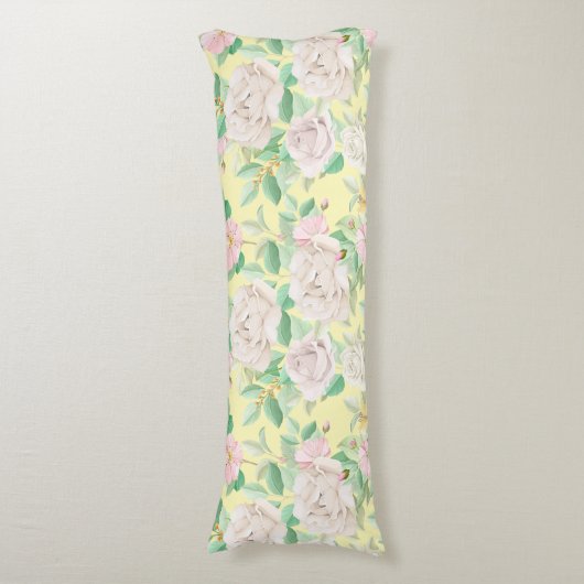 Floral Pattern Lichaamskussen (Voorkant Verticaal)