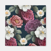 Floral Pattern Magnet Magneet (Voorkant)