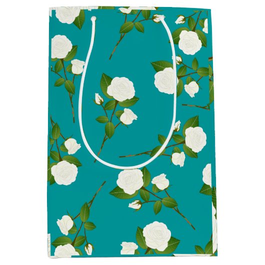  Floral Pattern Medium Cadeauzakje (Voorkant)