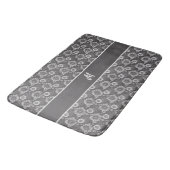 Floral Pattern Monogrammed Badmat (Gekanteld)