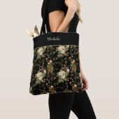 Floral Pattern Monogrammed Canvas tas (Dichtbij)