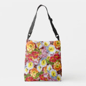Floral Pattern Nice Spring Primrose Crossbody Tas (Achterkant)