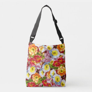 Floral Pattern Nice Spring Primrose Crossbody Tas