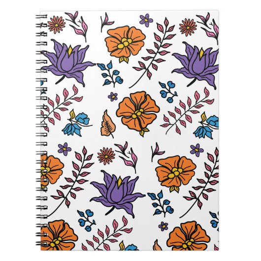 Floral Pattern Notebook Notitieboek (Voorkant)