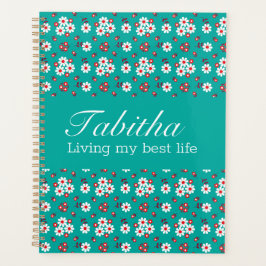  Floral Pattern op Aqua Planner