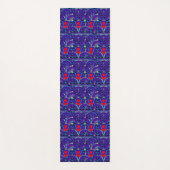 Floral Pattern | Paars en rood | Bloemen Yogamat (Voorkant)