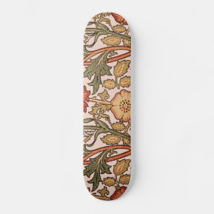 Floral Pattern Pink Designer Fabric Skateboard