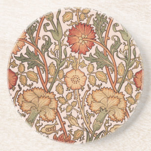 Floral Pattern Pink Designer Fabric Zandsteen Onderzetter