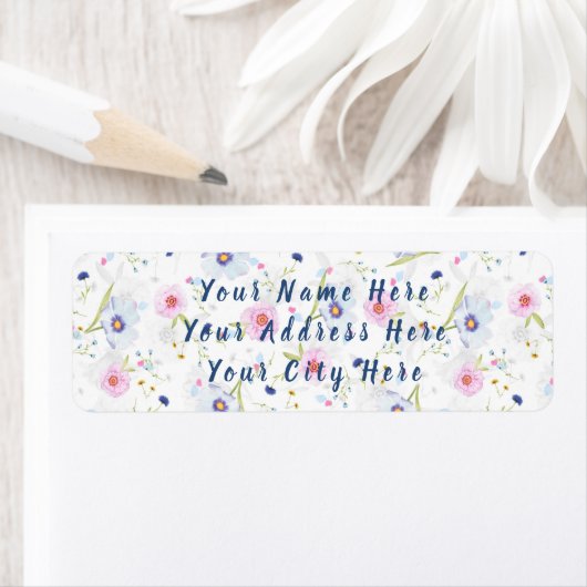 Floral Pattern Return Address Label (Insitu)