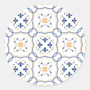 Floral Pattern Ronde Sticker