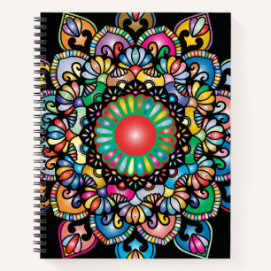 Floral Pattern Royalty Spiral Notitieboek
