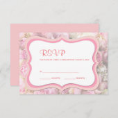 Floral Pattern RSVP Kaartje (Voorkant / Achterkant)