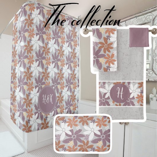 Floral Pattern Sapphic Lesbian Flag Monogram