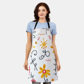 Floral Pattern Schort (Gedragen)
