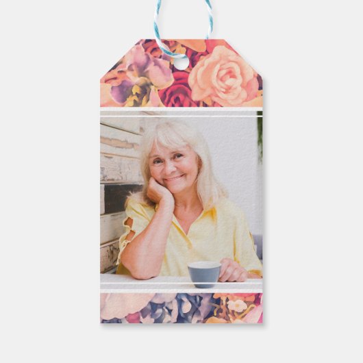 Floral Pattern Seed Packet Memorial Cadeaulabel (Achterkant)