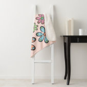 Floral Pattern Sherpa Blanket Deken (In situ)