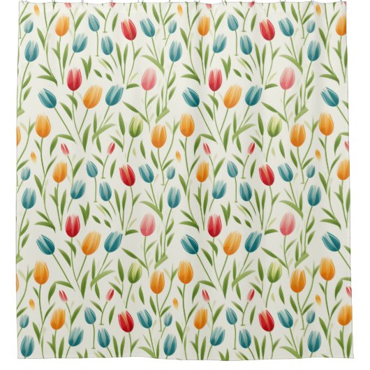 Floral Pattern Shower Curtain Douchegordijn (Voorkant)