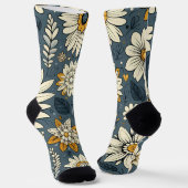  Floral Pattern Sokken (Gebogen)