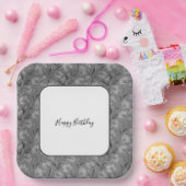 Floral Pattern Square Papieren Bordje (Feest)