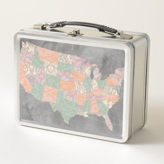 Floral Pattern States Map (Voorkant)